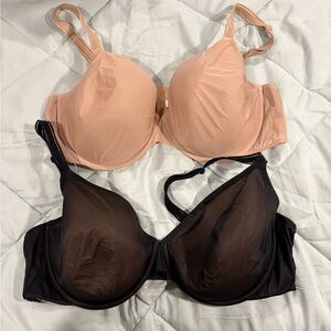Victoria's Secret Nude Pink and Black Underwire Bras